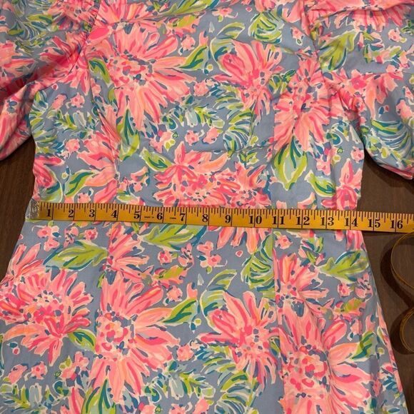 Lilly Pulitzer Roni Short Sleeve Stretch Mini Dress in Blue Peri.Size 0 - Picture 15 of 16